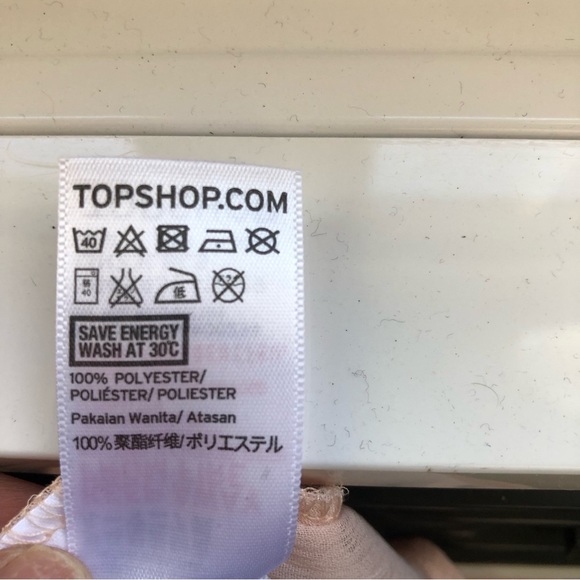 Topshop flowy &ruffled blush pink blouse size 10 ~ excellent condition - Picture 3 of 5